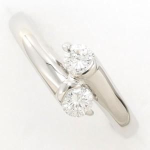 LuxUness PT900 Platinum Diamond Ring 8 Metal Ring